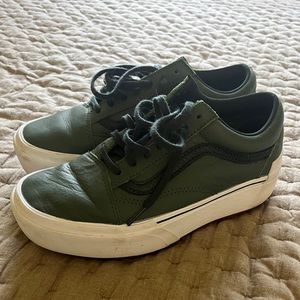 Green platform vans